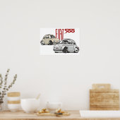 Fiat 500 パーソナライズされた for Olivia ポスター (キッチン)