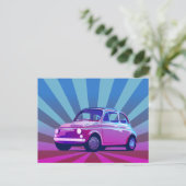 Fiat 500 抽象画 ポストカード (スタンド正面)