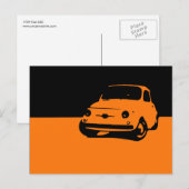 Fiat 500, 1959 – 濃いポストカードにオレンジ ポストカード (正面/裏面)