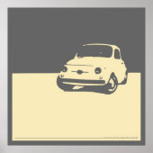 Fiat 500, 1959 - Cream on gray ポスター (正面)