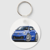 Fiat 500 Abarth Blue Car キーホルダー (正面)