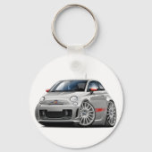 Fiat 500 Abarth Grey Car キーホルダー (正面)