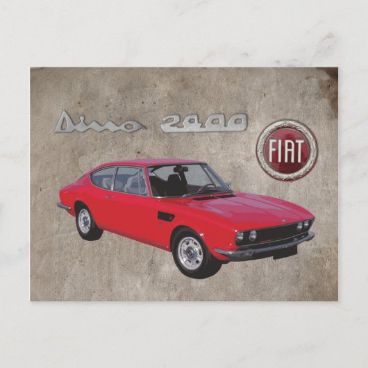 FIAT DINO 2400はがき ポストカード (正面)