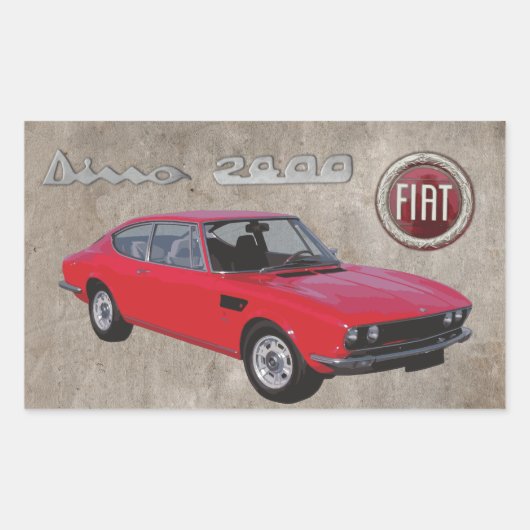 FIAT DINO 2400シール 長方形シール (正面)