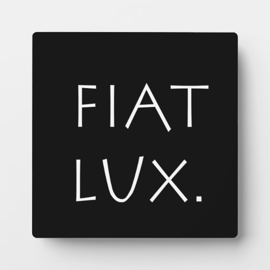 Fiat Lux フォトプラーク (正面)