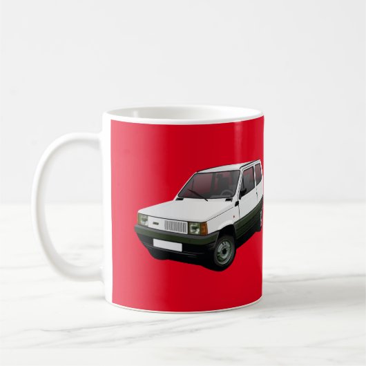 Fiat Panda 30 / 45 赤 コーヒーマグカップ (左)