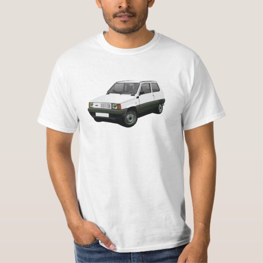 Fiat Panda 45 Mk1 (Tipo 141)ホワイト Tシャツ (正面)