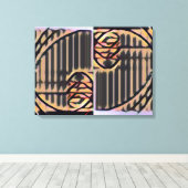 FIB 369 |閉じたシャッター、フィボナッチ キャンバスプリント (インサイチュ (ウッドフロア))