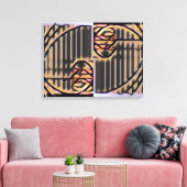 FIB 369 |閉じたシャッター、フィボナッチ キャンバスプリント (インサイチュ (リビング))