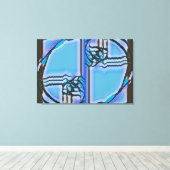 FIB 369 | The Blues, Fibonacci キャンバスプリント (インサイチュ (ウッドフロア))