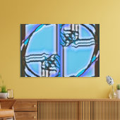 FIB 369 | The Blues, Fibonacci キャンバスプリント (インサイチュ (リビング))