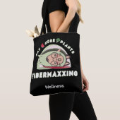 Fibermaxxing eat more plants トートバッグ (クローズアップ)