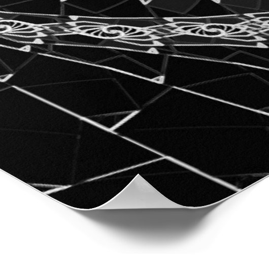 Fibonacci Blackポスター ポスター (角)