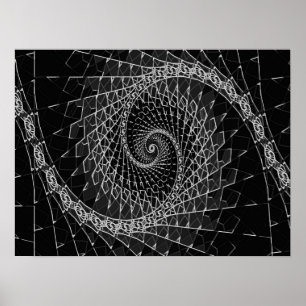 Fibonacci Blackポスター ポスター