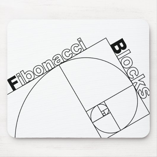 Fibonacci_Blocks マウスパッド (正面)