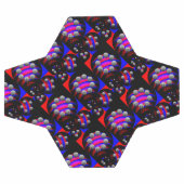 Fibonacci 'Fish 市松模様に Black' by Kenneth Yoncich サッカーボール (フラット)