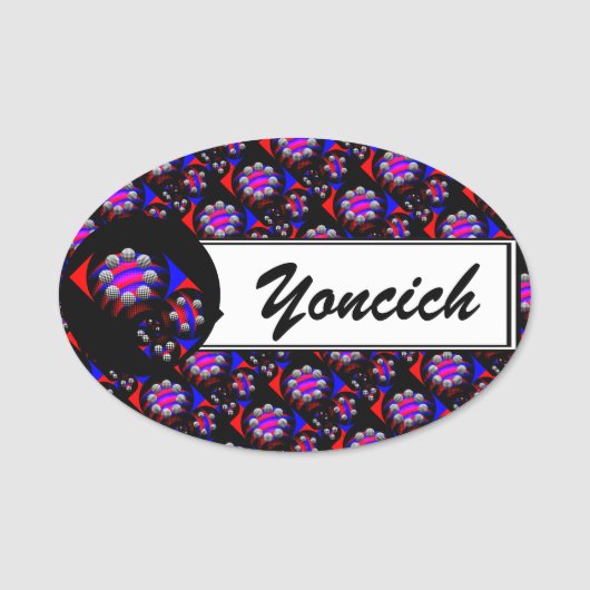 Fibonacci 'Fish 市松模様に Black' by Kenneth Yoncich 名札 (正面)