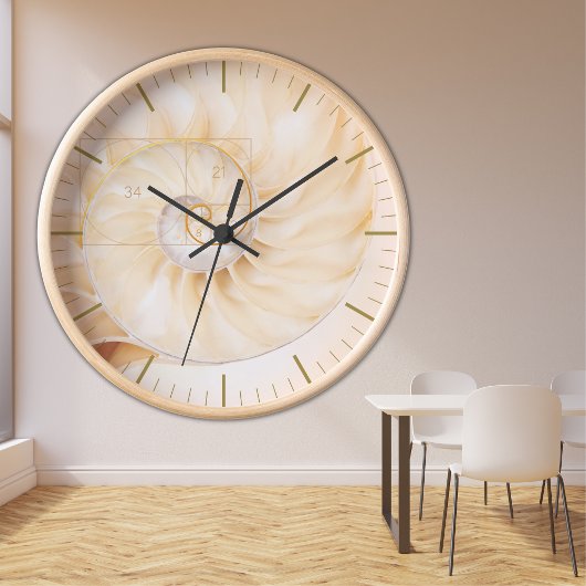 Fibonacci Golden Ration Sacred Geometry Art 壁時計