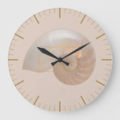 Fibonacci Golden Ration Sacred Geometry Art Large  ラージ壁時計 (正面)