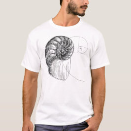 fibonacci spiral tシャツ