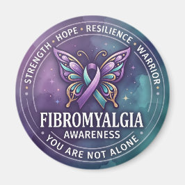 Fibro Warrior | 希望 耐性 | バタフライリボン マグネット