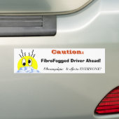 FibroFoggedの運転者 バンパーステッカー (車上)