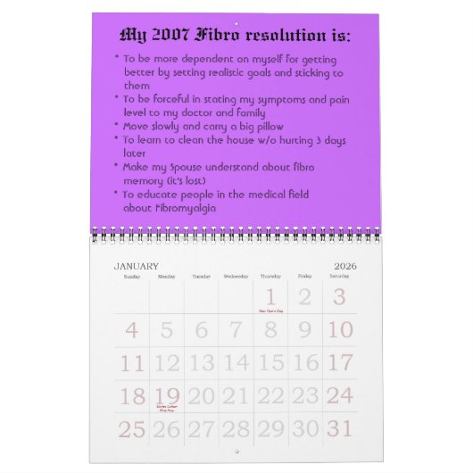 FIBROHUGS.COMカレンダー カレンダー (1月 2026)