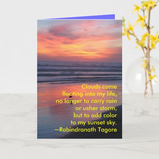 fibroLIFEの挨拶状 カード (黄色い花)