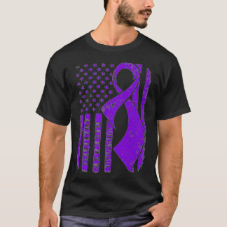 Fibromyalgia Awareness American Flag Nobody Fight  Tシャツ