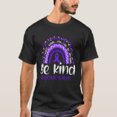 Fibromyalgia Awareness Leopard Rainbow Choose Kind Tシャツ (正面)