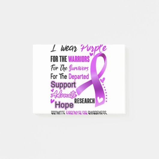 Fibromyalgia Awareness Month Ribbon Gifts ポストイット (正面)