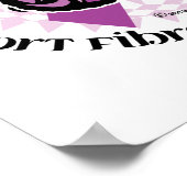 Fibromyalgia Butterfly Tribal ポスター (角)