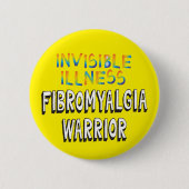 Fibromyalgia Warrior – Invisible Illness 缶バッジ (正面)