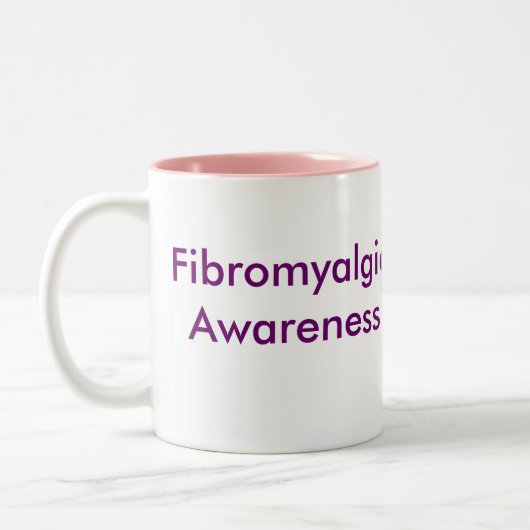 FibromyalgiaAwarenessのマグ ツートーンマグカップ (左)