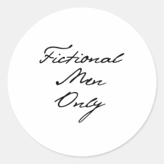 Fictional Men Only Sticker, Journal, Journal Book ラウンドシール