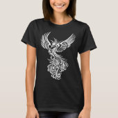 Fictional Phoenix Creature In Flight Artistic Illu Tシャツ (正面)
