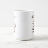 Fictionally Late Book and Coffee Lover Funny Quote コーヒーマグカップ (中央)