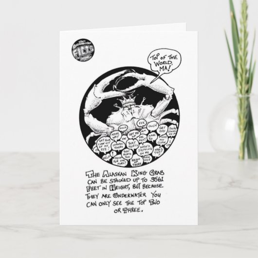 FICTSによってはバースデー・カードが"斜め飛行します" カード (正面)