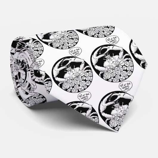 FICTSの"カニ"のタイ ネクタイ (ロール)