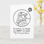 FICTSの"ワニの宝くじ"のバースデー・カード カード (黄色い花)