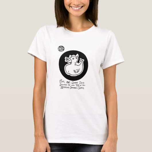 FICTSの"死のアヒル"の女性ベビードールのTシャツ Tシャツ (正面)