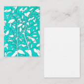 Ficus Tree Plant Line Drawing Blue Background ノートカード (正面/裏面)