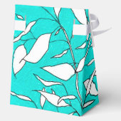 Ficus Tree Plant Line Drawing Blue Background フェイバーボックス (裏面)