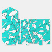 Ficus Tree Plant Line Drawing Blue Background フェイバーボックス (見開き)