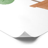 Fiddle Leaf Fig Watercolor ポスター (角)