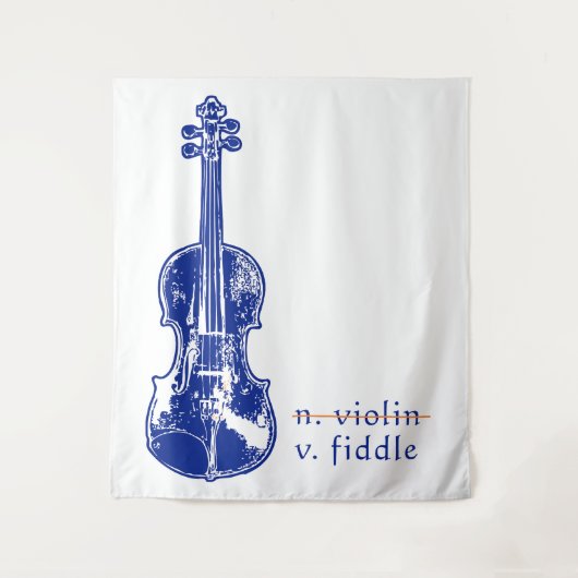 Fiddle Not Violin Bluegrass Country Music Gift タペストリー (正面)