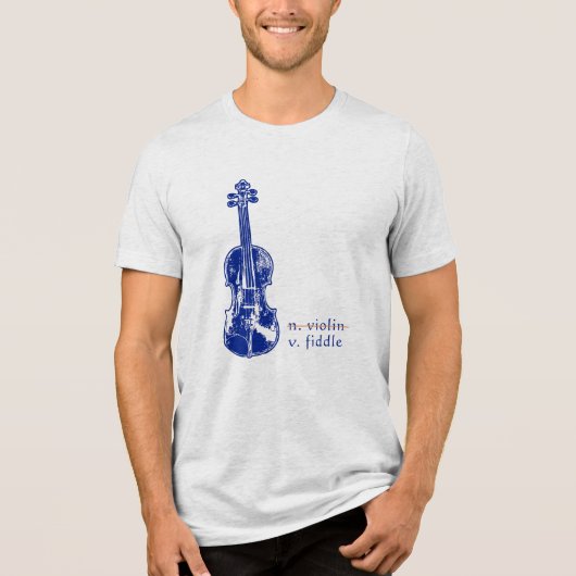 Fiddle Not Violin Bluegrass Country Music Gift トライブレンドＴシャツ (正面)