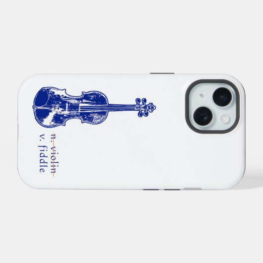 Fiddle Not Violin Bluegrass Country Music Gift iPhone 15ケース (裏面横)