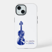 Fiddle Not Violin Bluegrass Country Music Gift iPhone 15ケース (裏面)