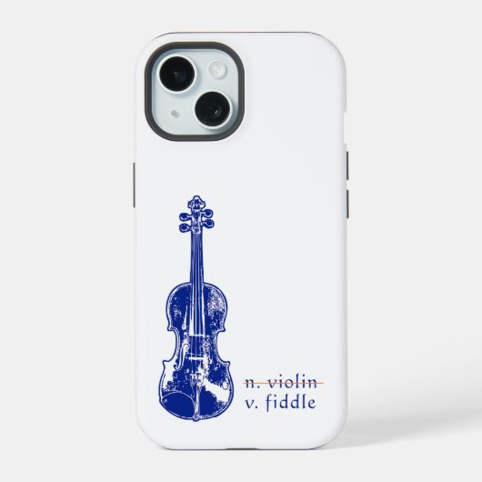 Fiddle Not Violin Bluegrass Country Music Gift iPhone 15ケース (裏面)